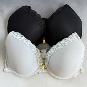 NATORI Bundle of Two  "Feathers" Front-Close T-Back Bras (36D)